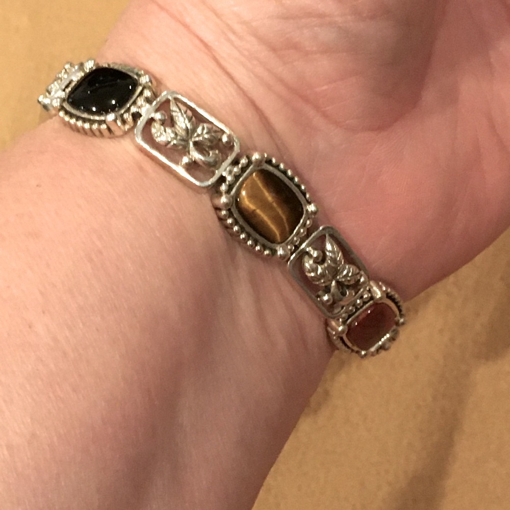 Vintage 925 Sterling Silver Bracelet - Picture 7 of 15